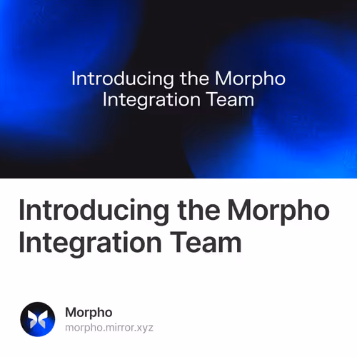 Introducing the Morpho Integration Team
