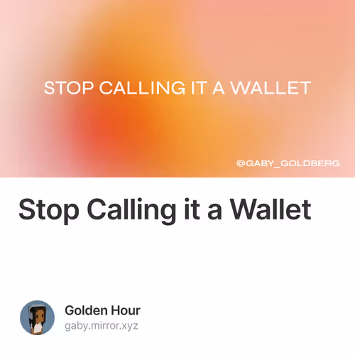 Stop Calling it a Wallet 17/1000