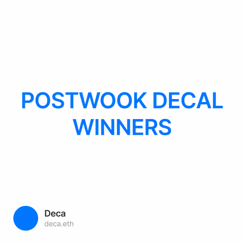 POSTWOOK DECAL WINNERS