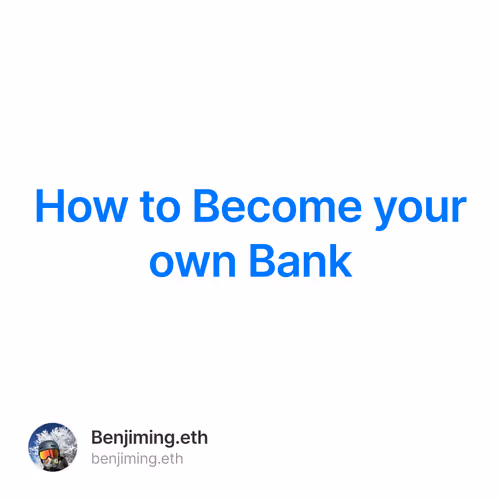 How to Become your own Bank