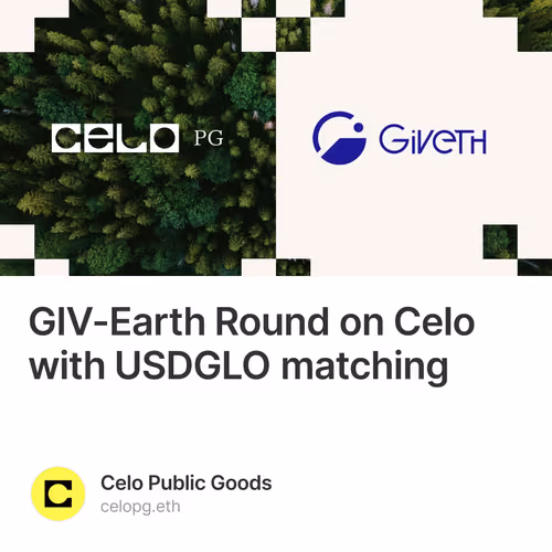 GIV-Earth Round on Celo with USDGLO matching
