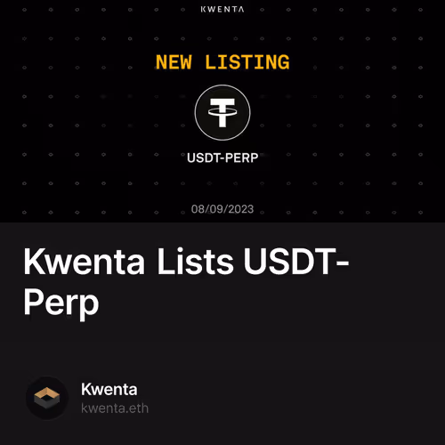 Kwenta Lists USDT-Perp