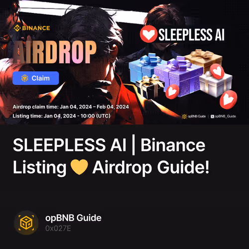 SLEEPLESS AI | Binance Listing 💛 Airdrop Guide!