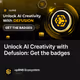 Unlock AI Creativity with Defusion: Get the badges