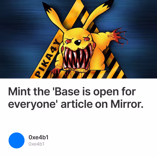 Mint the 'Base is open for everyone' article on Mirror.