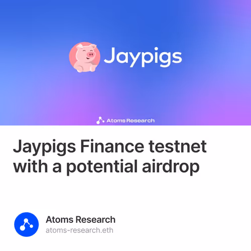 Jaypigs Finance testnet with a potential airdrop