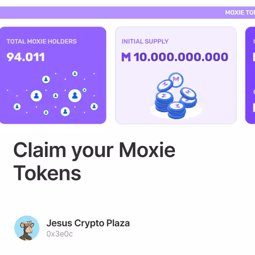 Claim your Moxie Tokens