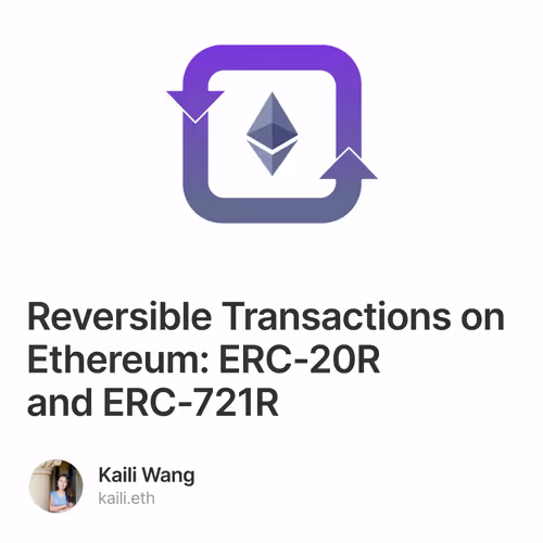 Reversible Transactions on Ethereum: ERC-20R and ERC-721R 11/500
