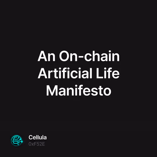 An On-chain Artificial Life Manifesto