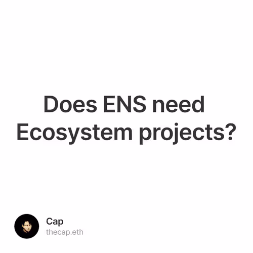 Does ENS need Ecosystem projects?