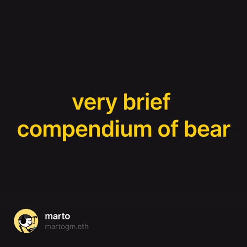 very brief compendium of bear