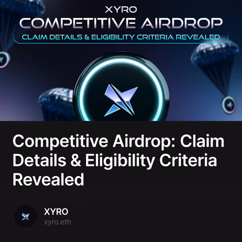 Competitive Airdrop: Claim Details & Eligibility Criteria Revealed