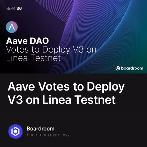 Aave Votes to Deploy V3 on Linea Testnet