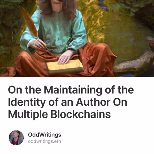 On the Maintaining of the Identity of an Author On Multiple Blockchains