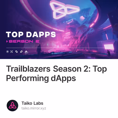 Trailblazers Season 2: Top Performing dApps