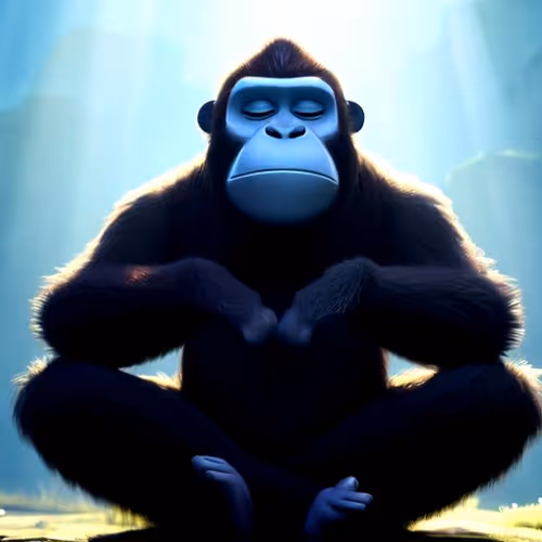 Optimistic Meditating Ape