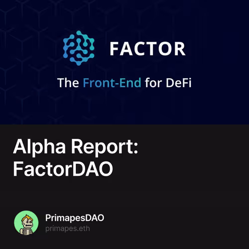 Alpha Report: FactorDAO