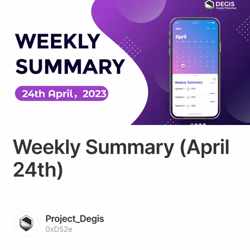 Weekly Summary (April 24th)