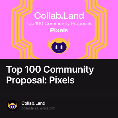 Top 100 Community Proposal: Pixels