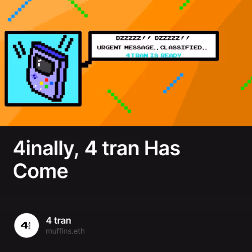 4inally, 4 tran Has Come