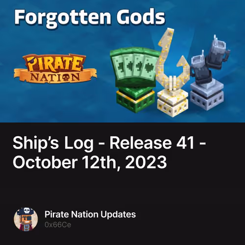 Ship’s Log - Release 41 - October 12th, 2023