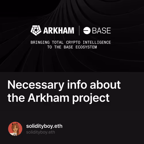 Necessary info about the Arkham project