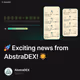 🚀 Exciting news from AbstraDEX! 🌟