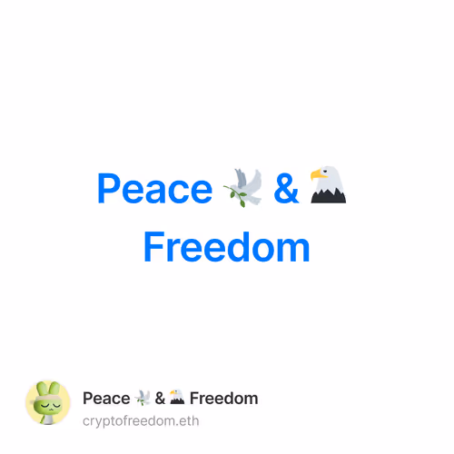 Peace 🕊️ & 🦅 Freedom