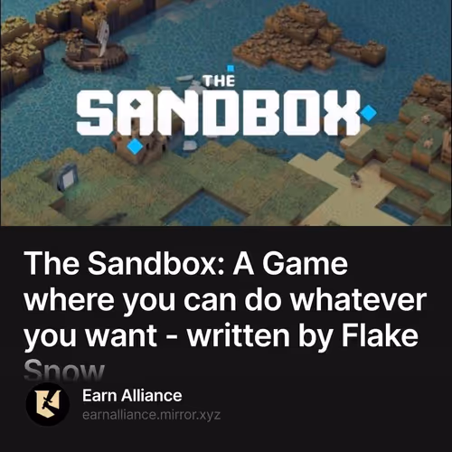The Sandbox: A Game where you can do whatever you want - written by Flake Snow