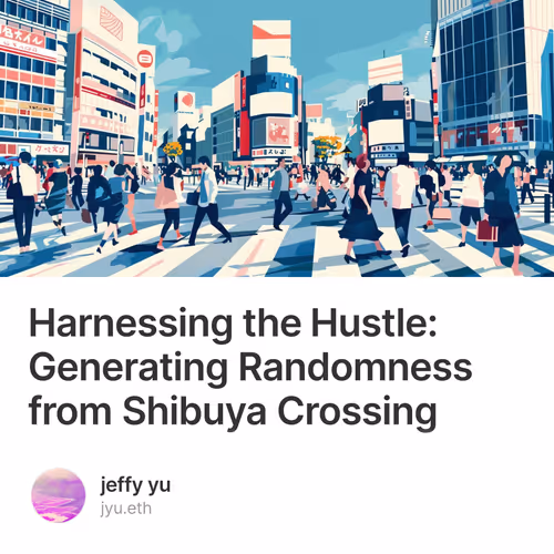 Harnessing the Hustle: Generating Randomness from Shibuya Crossing