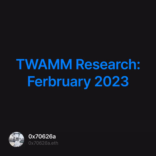 TWAMM Research: Ferbruary 2023
