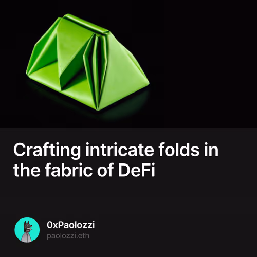 Crafting intricate folds in the fabric of DeFi