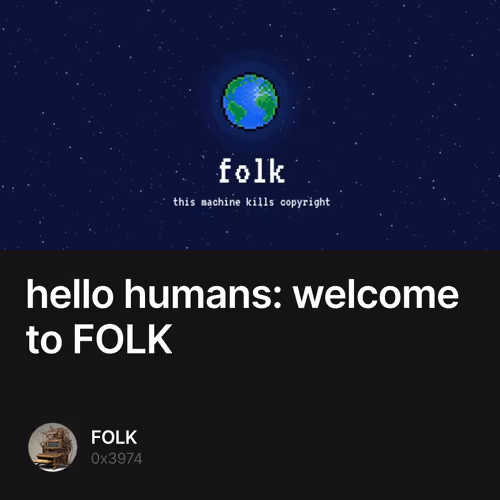 hello humans: welcome to FOLK