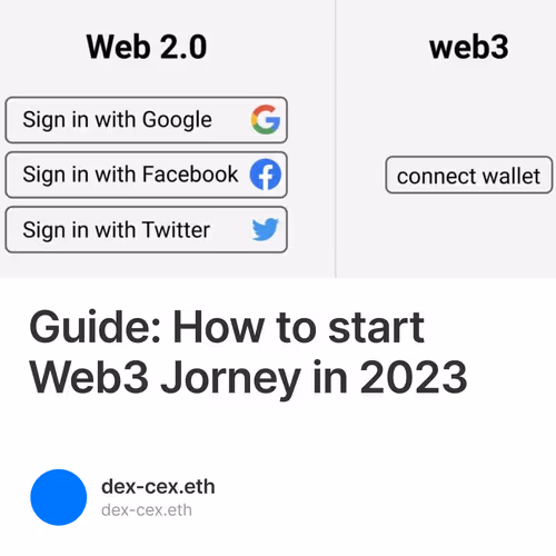 Guide: How to start Web3 Jorney in 2023