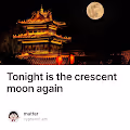 Tonight is the crescent moon again