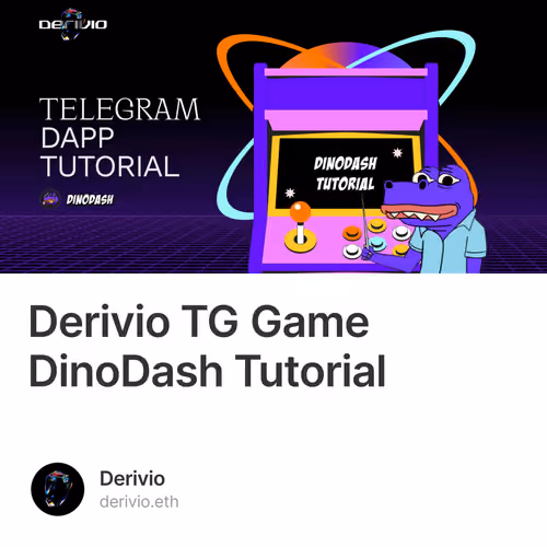 Derivio TG Game DinoDash Tutorial