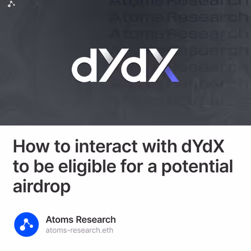 How to interact with dYdX to be eligible for a potential airdrop