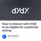 How to interact with dYdX to be eligible for a potential airdrop
