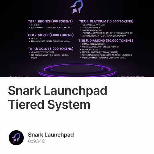 Snark Launchpad Tiered System