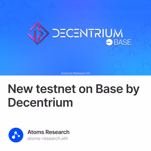 New testnet on Base by Decentrium