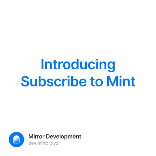 Introducing Subscribe to Mint