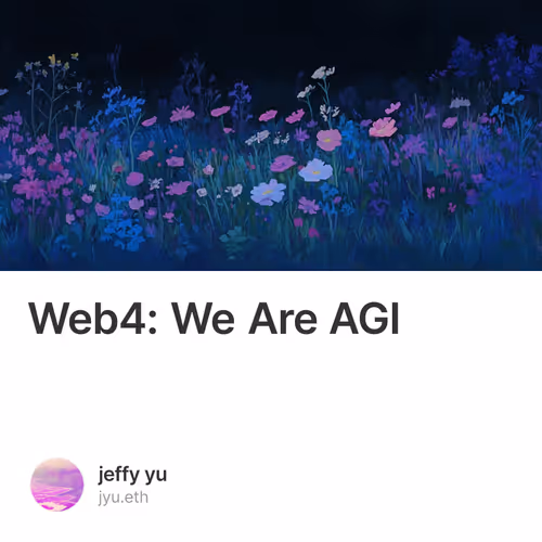 Web4: We Are AGI