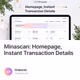 Minascan: Homepage, Instant Transaction Details