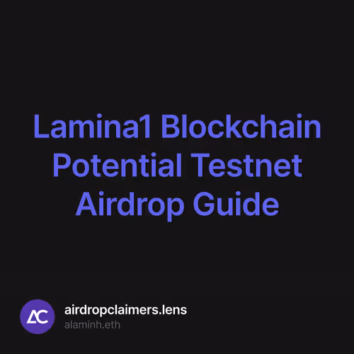 Lamina1 Blockchain Potential Testnet Airdrop Guide