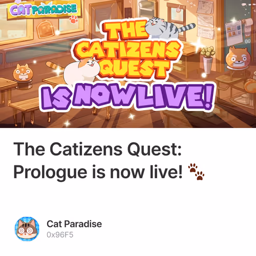 The Catizens Quest: Prologue is now live! 🐾