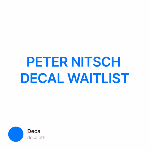 PETER NITSCH DECAL WAITLIST