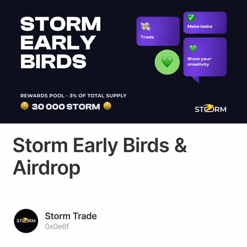 Storm Early Birds & Airdrop
