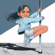 Performing Pole Dance.