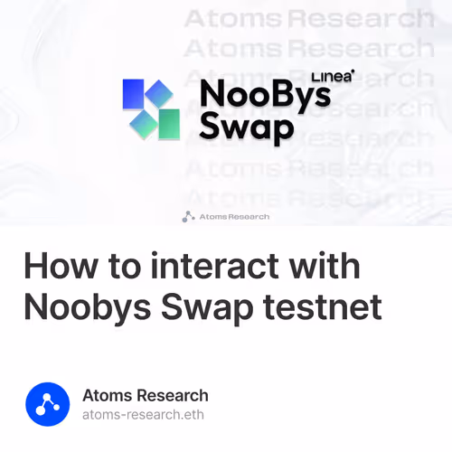 How to interact with Noobys Swap testnet