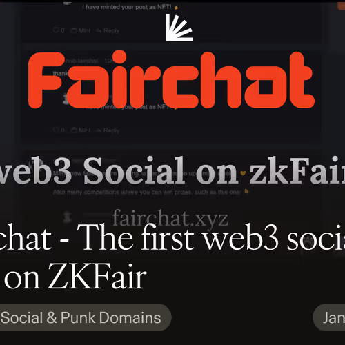 Fairchat - The first web3 social chat on ZKFair